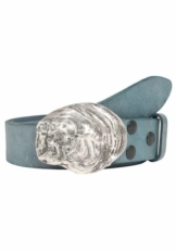 RETTUNGSRING by showroom 019° Ledergürtel mit austauschbarer Schließe »Auster Muschel Silber«