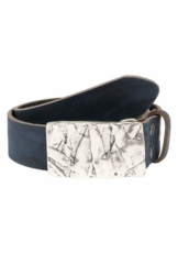 RETTUNGSRING by showroom 019° Ledergürtel mit eckiger Schließe in Vintag-Optik, wechselbar