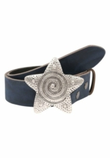 RETTUNGSRING by showroom 019° Ledergürtel mit gehämmerter Stern-Schließe