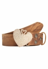 RETTUNGSRING by showroom 019° Ledergürtel mit herzförmiger Schwanenkoppelschließe