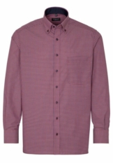 Eterna Klassische Bluse ETERNA COMFORT FIT Langarm Hemd popeline orange-blau kariert 8918-59-E