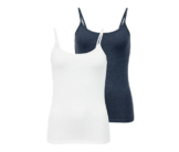 2 Hemdchen, weiß und blau