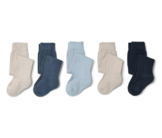 5 Kinder-Baumwoll-Strumpfhosen, blau