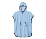 Frottierponcho aus Bio-Baumwolle, blau