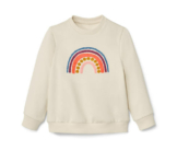 Kinder-Sweater mit Regenbogen-Applikation