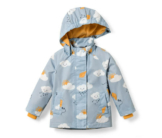 Kleinkind-Thermo-Regenjacke, hellblau Alloverprint