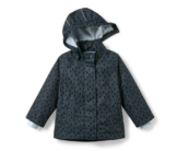 Kleinkind-Thermo-Regenjacke, schieferblau Tropfen