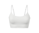 Seamless-Bustier mit Spitze, weiß