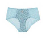 Spitzen-Panty, türkis mit floralem Print