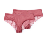 2 Brazilslips, roséfarben