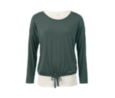 2-in-1-Sportshirt, grün-weiß