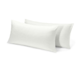 2 Jersey-Kopfkissenbezüge, je ca. 80 x 40 cm, weiß
