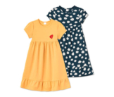 2 Jerseykleider aus Bio-Baumwolle