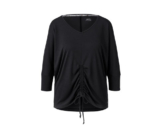 3/4-Sport-und-Yogashirt, schwarz