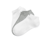 3 Paar Sneakersocken, weiß und grau