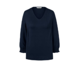 Blusenshirt mit 3/4-Arm, dunkelblau