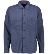 BOSS Langarmhemd Herren Overshirt-Hemd LOCKY Oversized Fit (1-tlg)