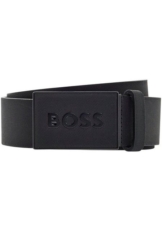BOSS Ledergürtel Boss_Icon-S1_Sz40 mit BOSS-Logo-Prägung auf der Koppelschließe