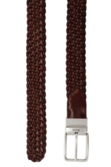 BOSS Ledergürtel Leder Dunkelbraun Oliver