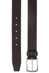 BOSS Ledergürtel mit Logo-Prägung Ledergürtel Braun