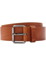 BOSS Ledergürtel mit Metallschnalle und BOSS-Logogravur auf der Schlaufe