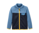 Fleecejacke aus recyceltem Material, hellblau-dunkelblau