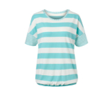 Gestreiftes Blusenshirt, aqua