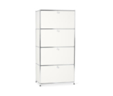Highboard Metall »CN3« mit 4 Klappenfächern, weiß