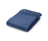 Jersey-Spannbettlaken, Normalgröße, blau