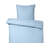 Leinen-Bettwäsche, Normalgröße, blau
