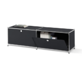Metall-Lowboard mit 2 Klappenfächern