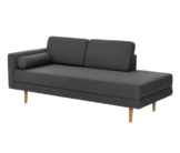 Récamiere »Ivo« mit verstellbarer Armlehne, anthrazit, links