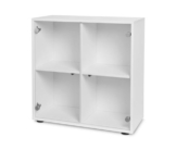 Regalmodul »Flemming«, ca. 75 x 75 cm, mit Glastüren, weiß