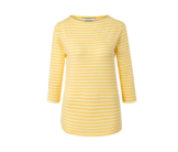 Shirt mit 3/4-Arm, gelb-weiß gestreift