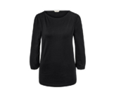 Shirt mit 3/4-Arm, schwarz