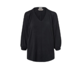 Shirt mit Raffung, schwarz