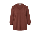 Shirt mit Raffung, terrakottafarben