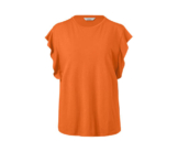 Shirt mit Volant, orange