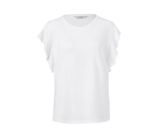 Shirt mit Volant, weiß