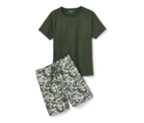 Shorty-Pyjama, olivgrün