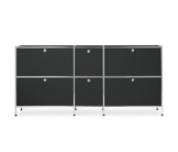 Sideboard Metall »CN3« groß mit 6 Klappenfächern, schwarz
