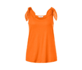 Top mit Knotendetail, orange