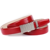 Anthoni Crown Ledergürtel mit silberfarbener Automatik-Schließe in filigranem Flechtdesign