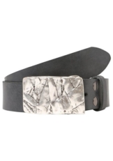 RETTUNGSRING by showroom 019° Ledergürtel mit austauschbarer Schließe »Felswand Silber«