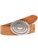 RETTUNGSRING by showroom 019° Ledergürtel mit austauschbarer Schließe »Mandala Silber«