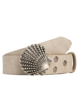 RETTUNGSRING by showroom 019° Ledergürtel mit austauschbarer Schließe »Muschel Nieten«