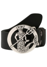 RETTUNGSRING by showroom 019° Ledergürtel mit austauschbarer Schließe »Neptun Rund Silber«