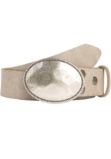 RETTUNGSRING by showroom 019° Ledergürtel mit austauschbarer Schließe »Oval Matt Gehämmert«