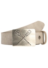 RETTUNGSRING by showroom 019° Ledergürtel mit austauschbarer Schließe »Paddel Silber«