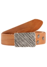 RETTUNGSRING by showroom 019° Ledergürtel mit austauschbarer Schließe »Seegras Rechteck«